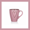 Bingoo Kerámia bögre HEART 310ml, rózsaszín 60324988