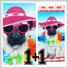 Bingoo Mikroszálas strand törölköző "Summer Dog" 70 x 140 1+1 V023222 lakástextília