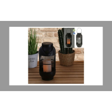 Bingoo Napelemes LED lámpa, fekete, rácsos 33cm 56407 kültéri világítás