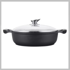 Bingoo SILVER KING - MÁRVÁNYBEVONATÚ LAPOS LÁBAS (28CM) - SR-3028 edény