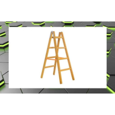 Bingoo Univerzális háztartási fa létra fém erősítésekkel, 2x4 fokos, 130 cm létra és állvány