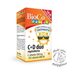 BioCo Bioco C+D DUO JUNIOR RÁGÓTABLETTA vitamin és táplálékkiegészítő