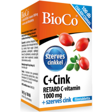 BioCo C+Cink Retard C-vitamin 1000mg + szerves cink 100db filmtabletta vitamin és táplálékkiegészítő
