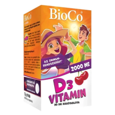 BioCo D3 2000NE cseresznye tabletta 90db vitamin és táplálékkiegészítő