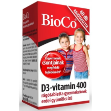 BioCo D3-VITAMIN 400 RÁGÓTABLETTA GYERMEKEKNEK 60 DB vitamin és táplálékkiegészítő