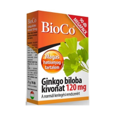 BioCo ginkgo biloba kivonat 120mg megapack tabletta 90db vitamin és táplálékkiegészítő