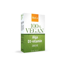  BioCo VEGAN Alga D3-vitamin 2000NE tabletta 60 db vitamin és táplálékkiegészítő