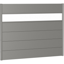 Biohort kerítés panel akrilüveggel 180 cm x 135 cm kvarcszürke metál kerti bútor