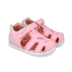 Biomecanics "első lépés" zárt orrú vászon szandál, delfines (23-26 méret) 252191-B032 (24)