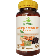 BioMenü bio kurkuma+fekete bors kapszula 60 db gyógyhatású készítmény