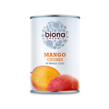  Biona bio mangó darabok mangólében 400 g konzerv