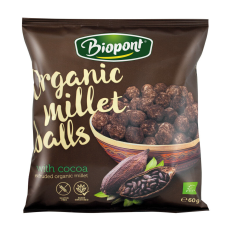 Biopont bio extrudált kölesgolyó kakaós 60 g (Gluténmentes) előétel és snack
