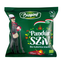 Biopont bio kukorica snack pandúr szív erős paprikás ízesítéssel 45 g előétel és snack
