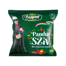 Biopont Kft. Pandúr szív BIO kukorica snack erős paprikás 45g reform élelmiszer