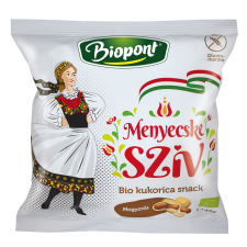 BioPont Menyecske szív kukorica snack mogyoró ízesítéssel 45 g reform élelmiszer