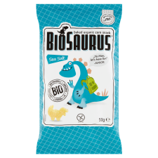 Biosaurus Kukoricás snack, tengeri sós "BioSaurus Junior" 50 g reform élelmiszer