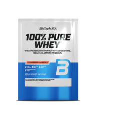 BioTech USA 100% Pure Whey tejsavó fehérjepor 28gr Eper vitamin és táplálékkiegészítő