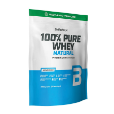 BioTechUSA 100% Pure Whey Natural - Tejsavófehérje koncentrátum italpor (1000 g, Ízesítetlen) vitamin és táplálékkiegészítő