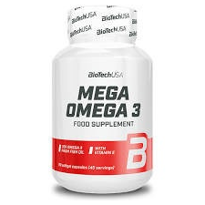 BioTechUSA Mega Omega 3 90 lágykapszula vitamin és táplálékkiegészítő