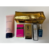 Biotherm YSL SET: Prada Candy EDP 6,5ml + YSL Libre EDP 3ml + Armani My Way tusfürdő gél 75ml + YSL Top Secrets Instant Moisture Glow 5ml + Biotherm Life Plankton Elixir 7ml + YSL Kozmetikumoki Táska