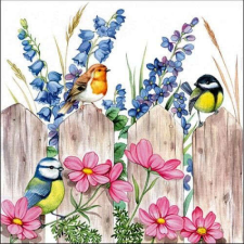 Birds on Fence papírszalvéta 33x33cm, 20db-os papírárú, csomagoló és tárolóeszköz