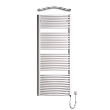 Birossi törölközőszárító radiátor - íves - fehér - 750x1850 mm fűtőtest, radiátor