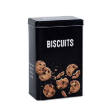 Biscuits kekszes fémdoboz - szögletes 19x8x12 cm papírárú, csomagoló és tárolóeszköz