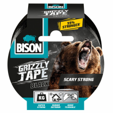  Bison Grizzly extra erős ragasztószalag fekete 10 m ragasztószalag és takarófólia
