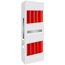 BISPOL Kúpos gyertya, piros 10× 53 g gyertya