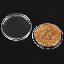  Bitcoin BTC műanyag tokban ajándéktárgy