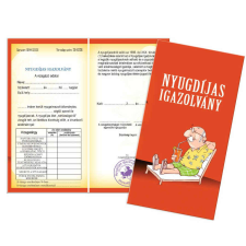  Bizonyítvány - Nyugdíjas igazolvány - Férfi (piros) ajándéktárgy
