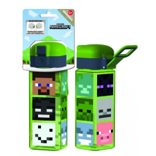 Biztonsági záras négyzet alakú kulacs, Minecraft (550 ml) kulacs, kulacstartó