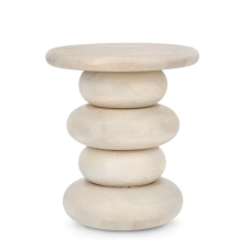 Bizzotto Lopez 40 dohányzóasztal mangófa bézs geometrikus bútor