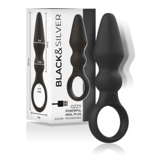 BLACK&SILVER - OZZY ERŐS SZILIKON ANÁLIS DUGÓ vibrátorok