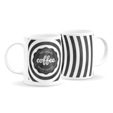  Black and white kávés bögre 1 bögrék, csészék