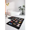  Black Cats Fürdőszoba szőnyeg szett (2 darab) Multicolor