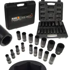 Black gépi krova készlet 16 db gépi dugókulcs - 13302 dugókulcs