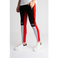 Black/Grey/Red Zip Jogger - melegítőnadrág - Méret: L férfi nadrág