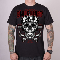 BLACK HEART Férfi póló Black Heart Bastard In Paradise fekete