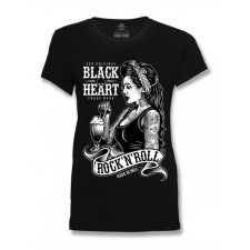 BLACK HEART Pin Up Shake női póló fekete női póló