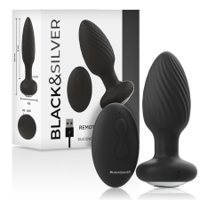  BLACK&SILVER – szilikon anál vibrátor távirányítóval anál