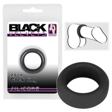 Black Velvets Black Velvet - vastagfalú péniszgyűrű (2,6cm) - fekete péniszgyűrű