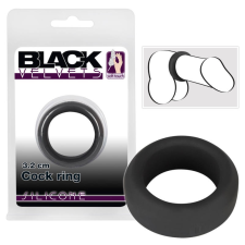 Black Velvets Black Velvet - vastagfalú péniszgyűrű (3,2cm) - fekete péniszgyűrű