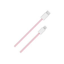 BlackBird Adatkábel USB-C to Lightning 1m, Rózsaszín (Szőtt Anyag) (BH1589) kábel és adapter