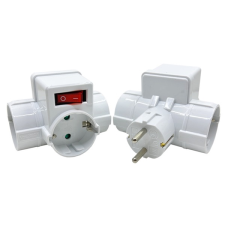 BlackBird BH1624 Hálózati Dugalj 3 aljzatos elosztó kapcsolóval - Fehér (BH1624) hosszabbító, elosztó