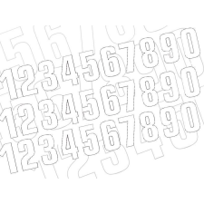 BlackBird Fekete Madár Versenyszám 2 16x7,5cm Fehér egyéb motorkerékpár alkatrész