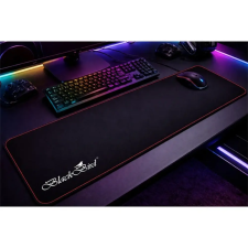 BlackBird Gamer egérpad DeepBlack 80x30cm 3mm piros varrott szegély BH1824 egérpad