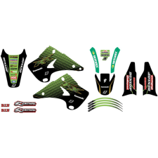 BlackBird Grafikai készlet üléshuzattal Blackbird Replica KRT 2019 KX 125 / 250 2003-2008 egyéb motorkerékpár alkatrész