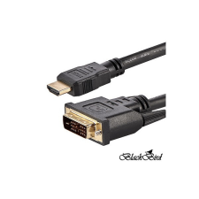 BlackBird Kábel HDMI male to DVI 24+1 male kétirányú, 2m kábel és adapter