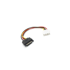  BlackBird SATA 15 pin plug to Molex 4 pin female Tápkábel 12cm kábel és adapter